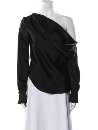 Jonathan Simkhai One-Shoulder Long Sleeve Blouse
