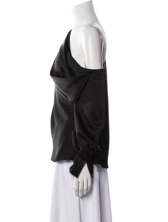 Jonathan Simkhai One-Shoulder Long Sleeve Blouse