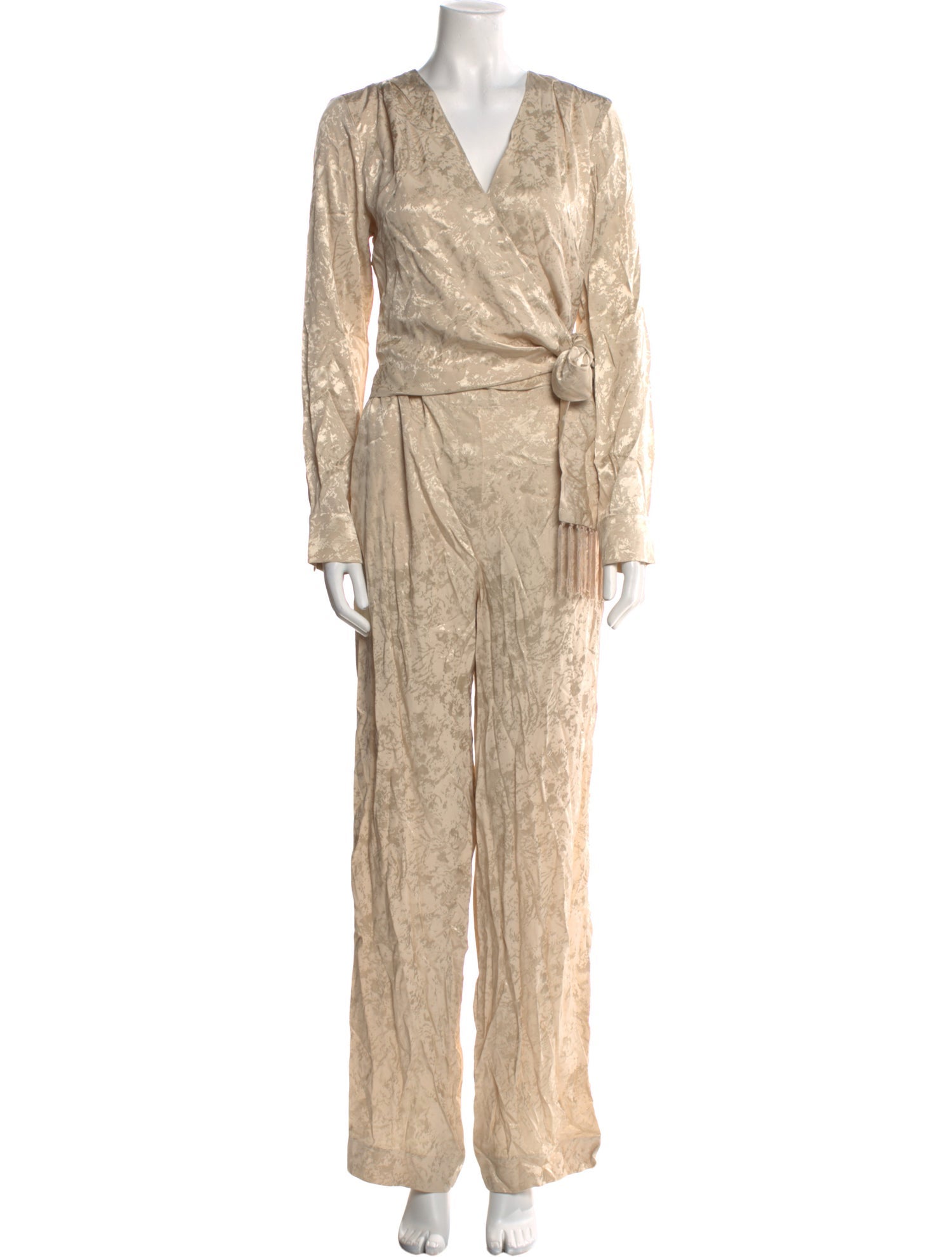 Jonathan Simkhai Printed V-Neck Jumpsuit