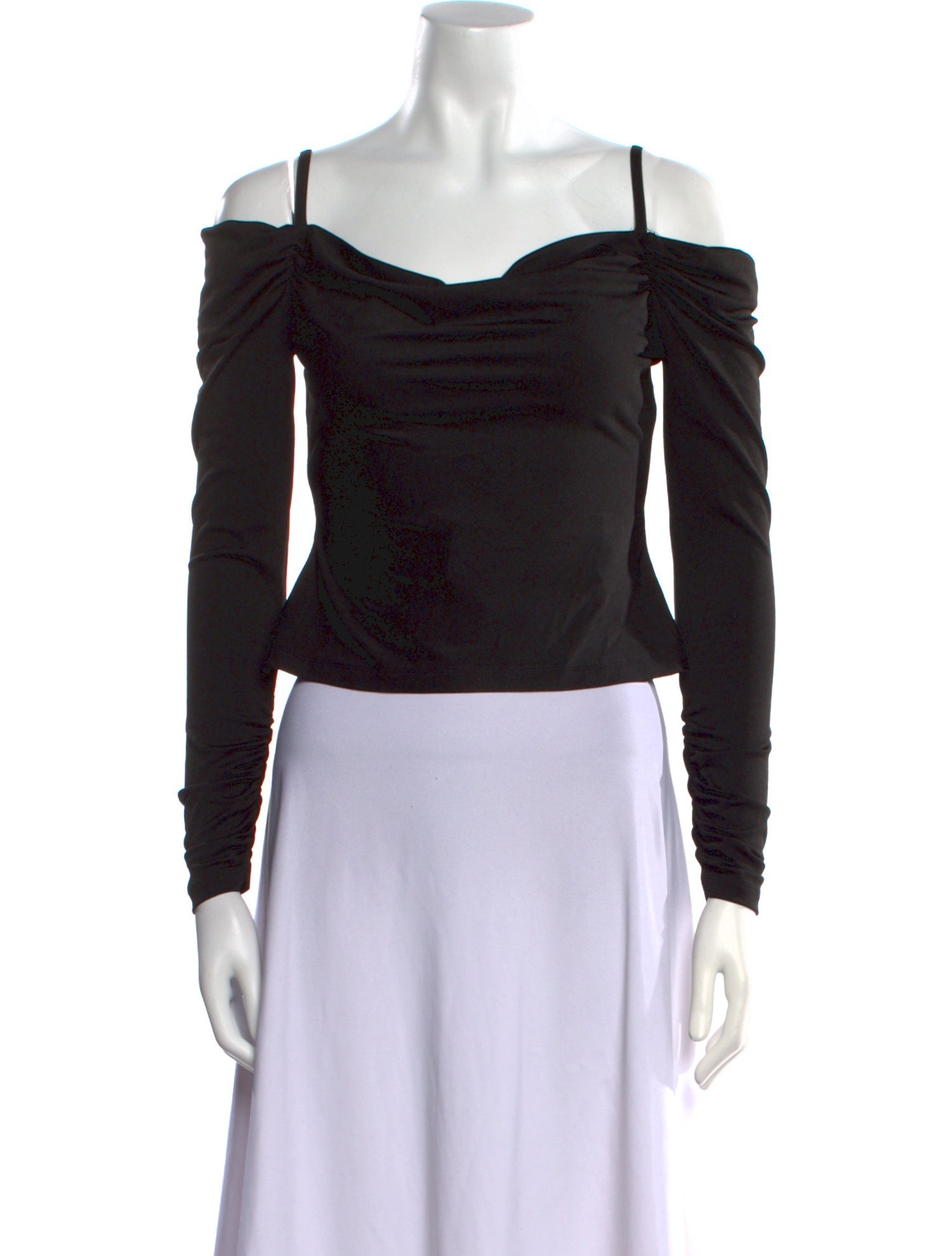 Jonathan Simkhai Off-The-Shoulder Long Sleeve Crop Top