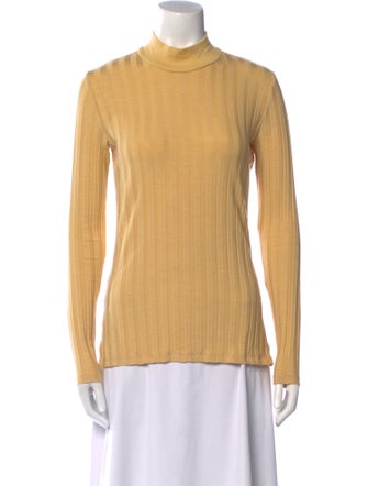 Jonathan Simkhai Mock Neck Long Sleeve Top