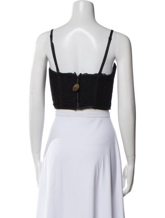 Jonathan Simkhai Square Neckline Sleeveless Crop Top