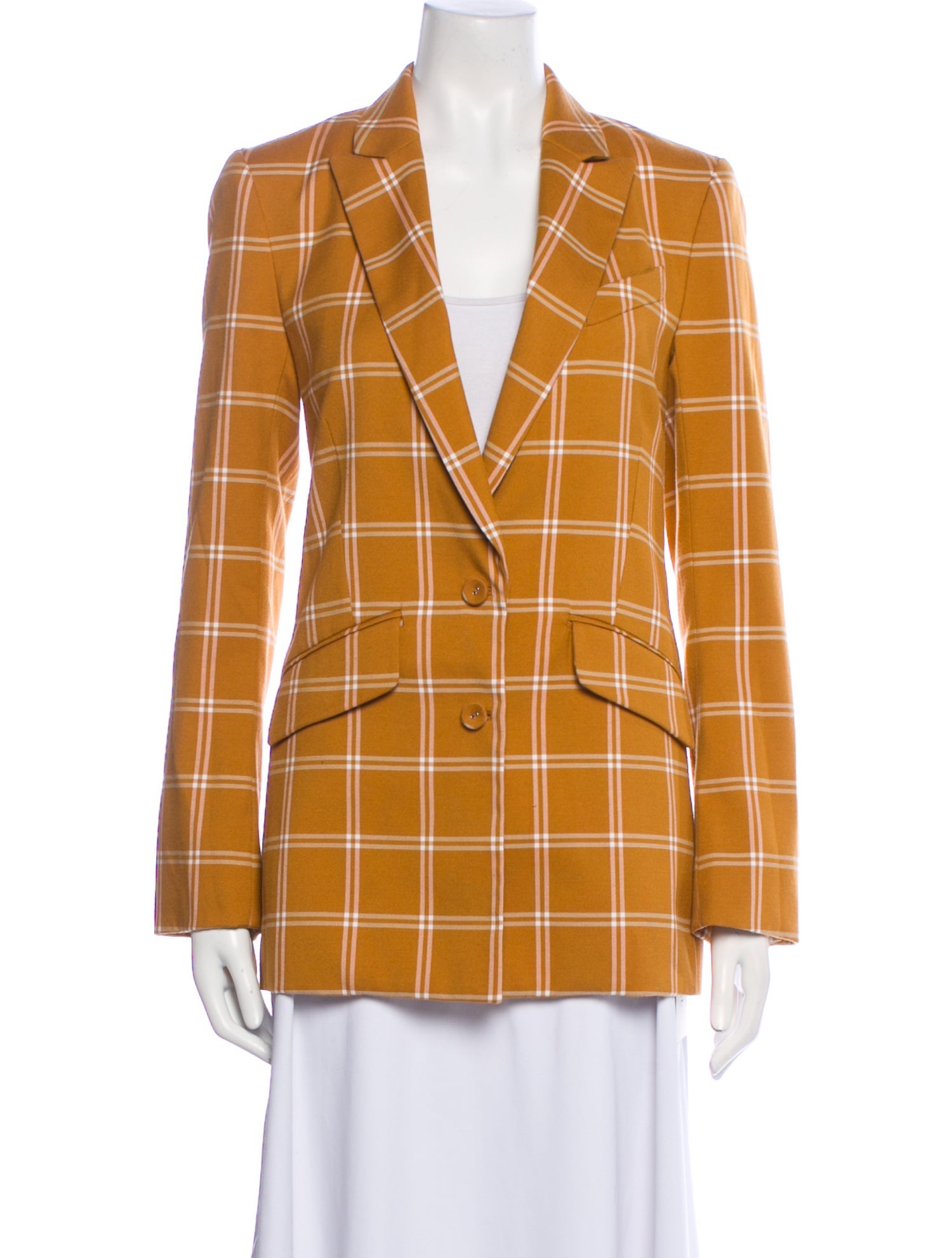 Jonathan Simkhai Plaid Print Blazer