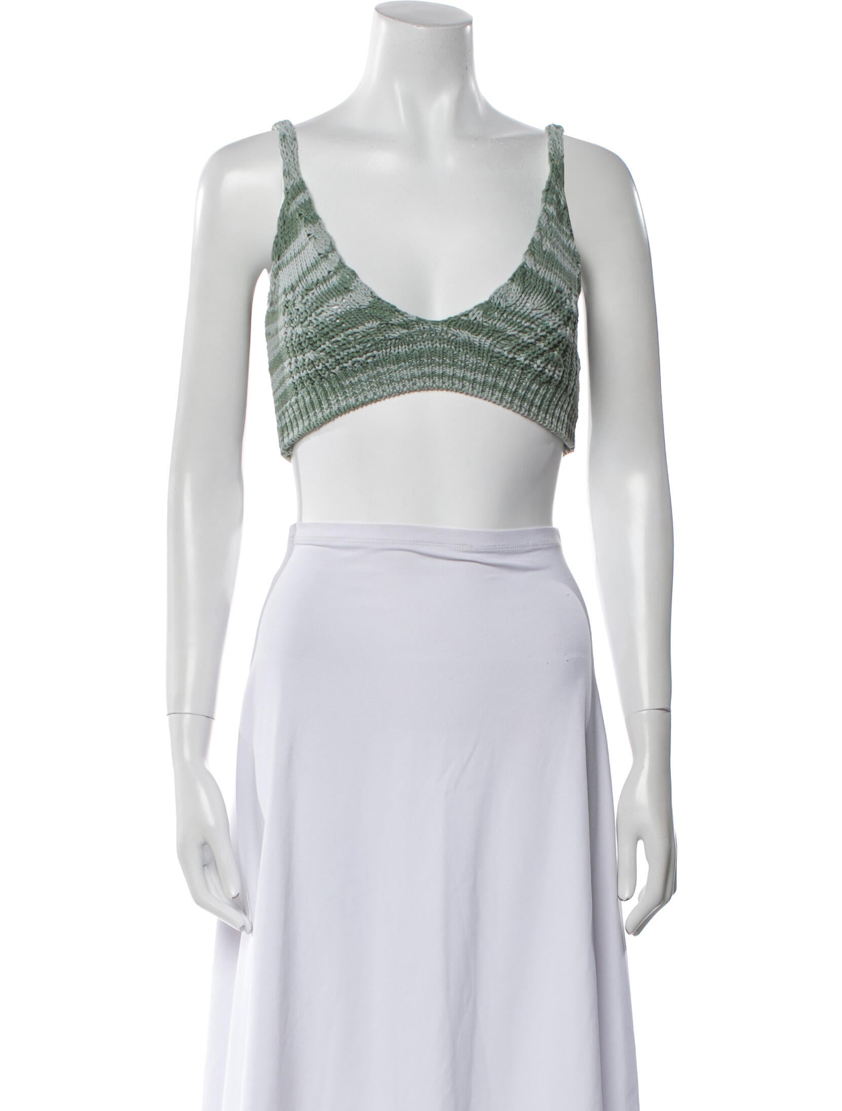 Jonathan Simkhai V-Neck Sleeveless Crop Top