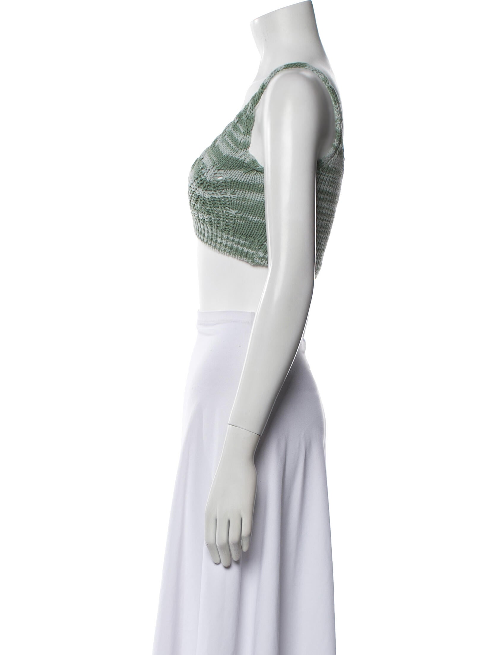 Jonathan Simkhai V-Neck Sleeveless Crop Top