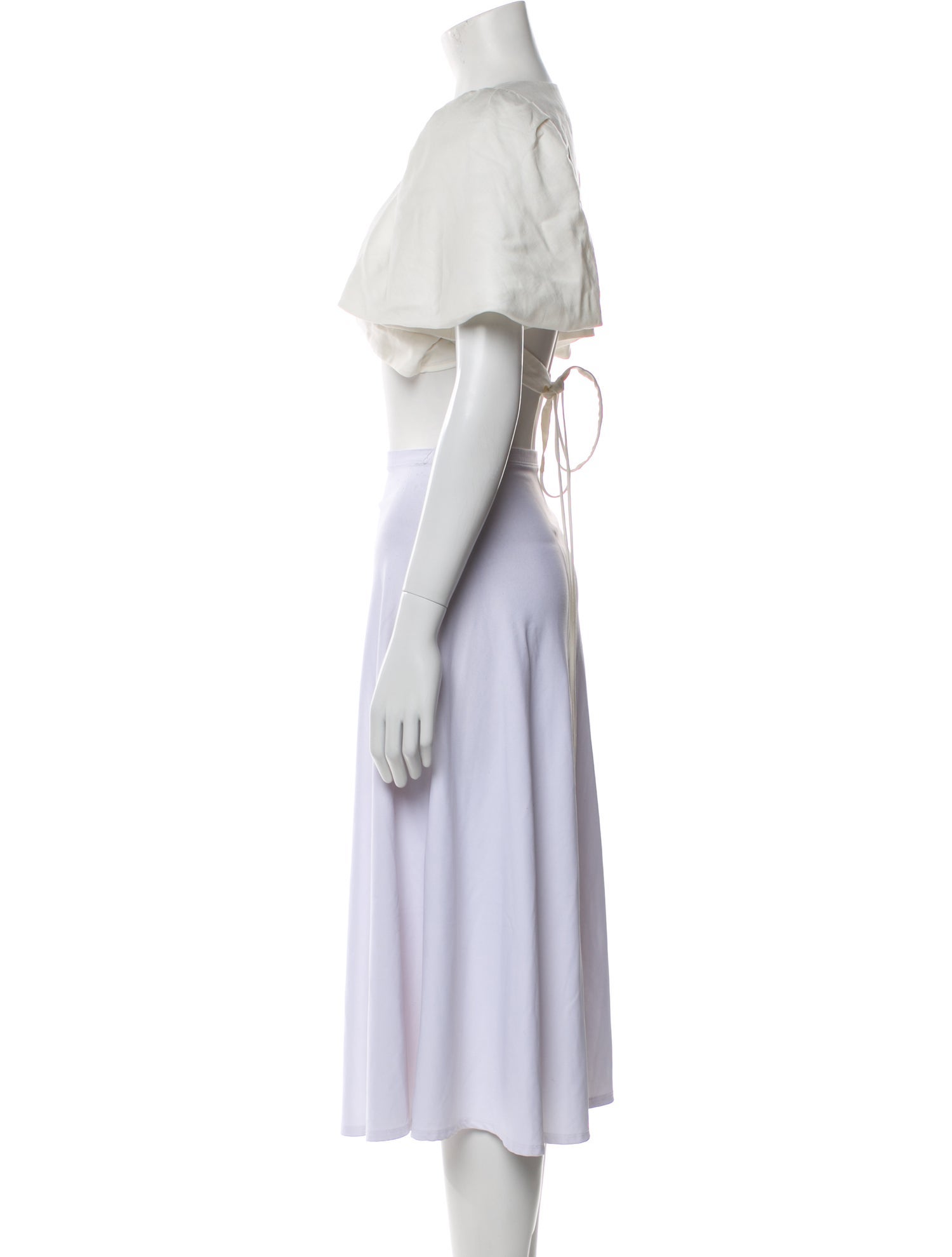 Jonathan Simkhai V-Neck Short Sleeve Crop Top