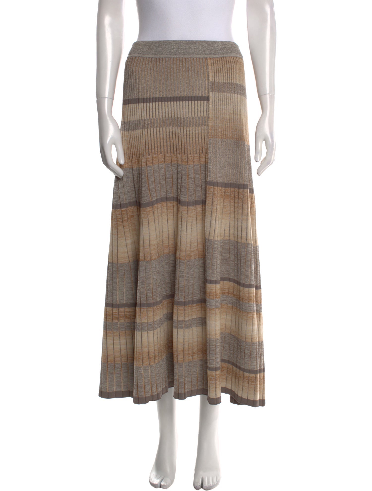 Jonathan Simkhai Striped Midi Length Skirt