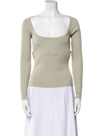 Jonathan Simkhai Square Neckline Long Sleeve Top