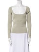 Jonathan Simkhai Square Neckline Long Sleeve Top