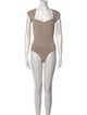 Jonathan Simkhai Square Neckline Short Sleeve Bodysuit