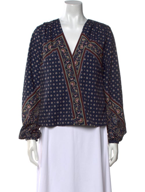 Jonathan Simkhai Printed V-Neck Blouse
