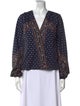 Jonathan Simkhai Printed V-Neck Blouse