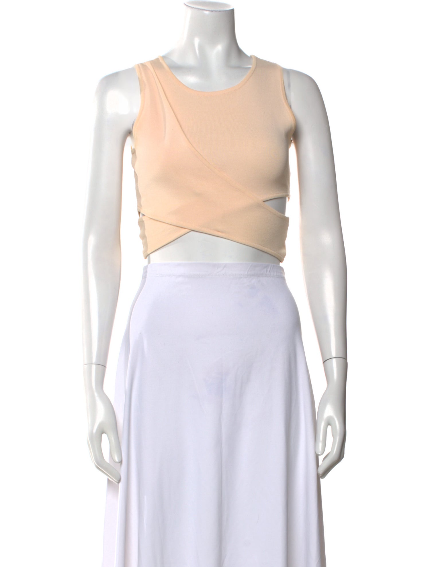 Jonathan Simkhai Scoop Neck Sleeveless Crop Top