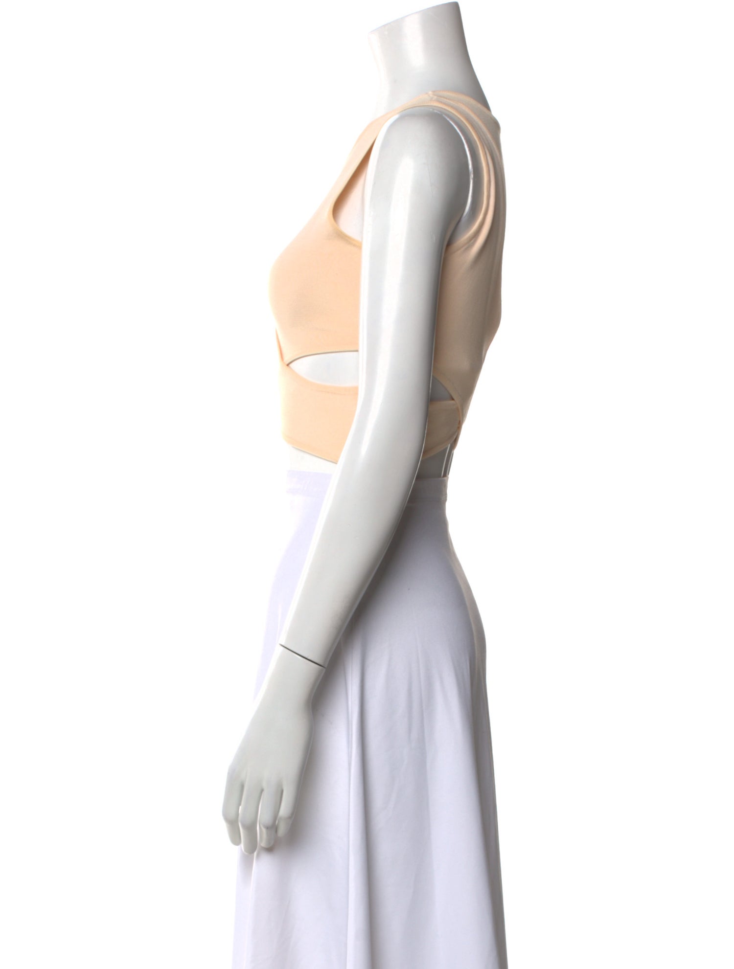 Jonathan Simkhai Scoop Neck Sleeveless Crop Top