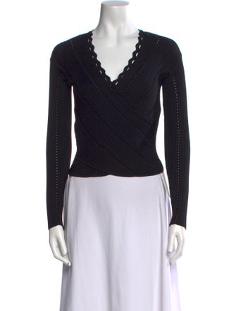 Jonathan Simkhai V-Neck Long Sleeve Crop Top