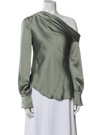 Jonathan Simkhai One-Shoulder Long Sleeve Blouse