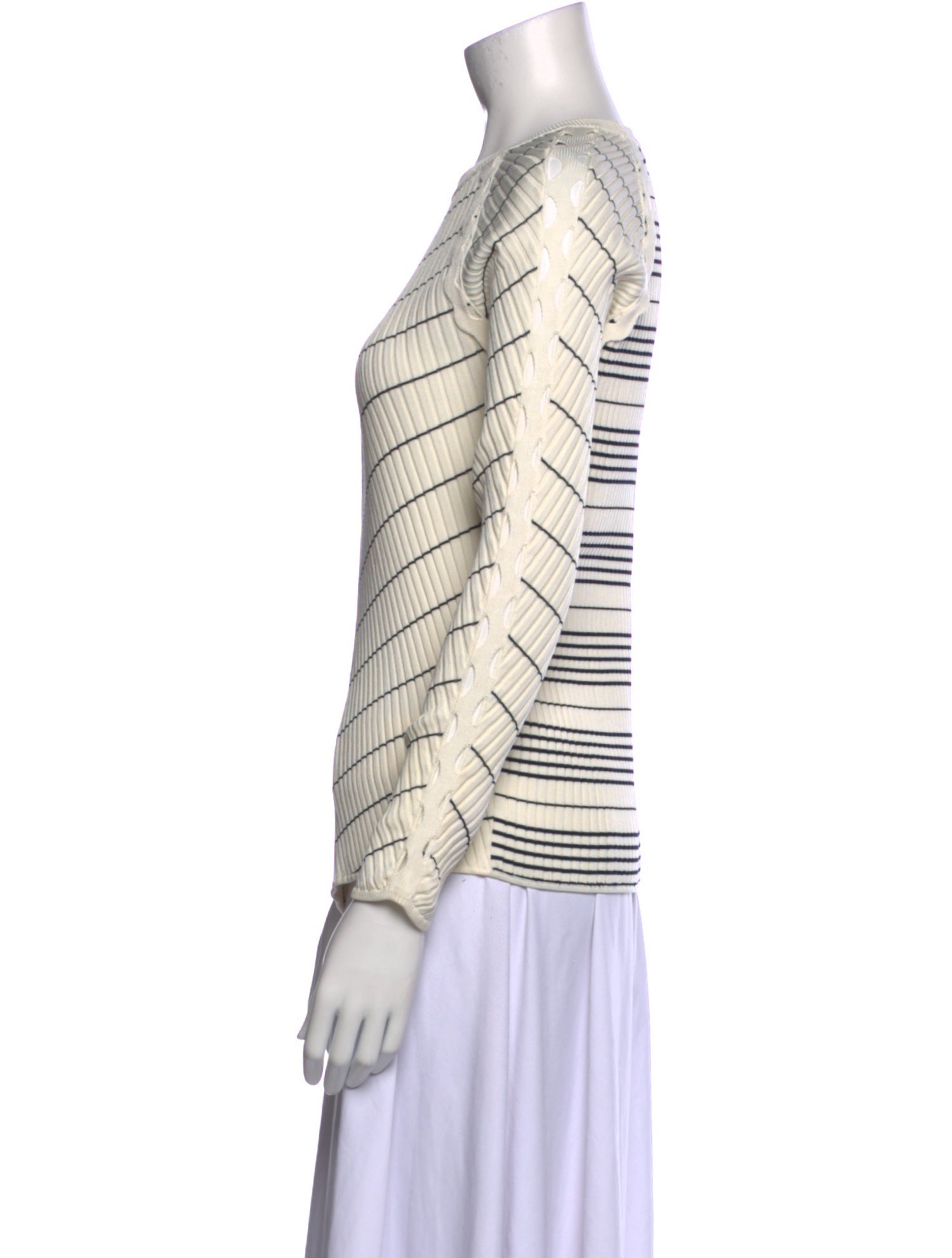 Jonathan Simkhai Striped V-Neck Sweater