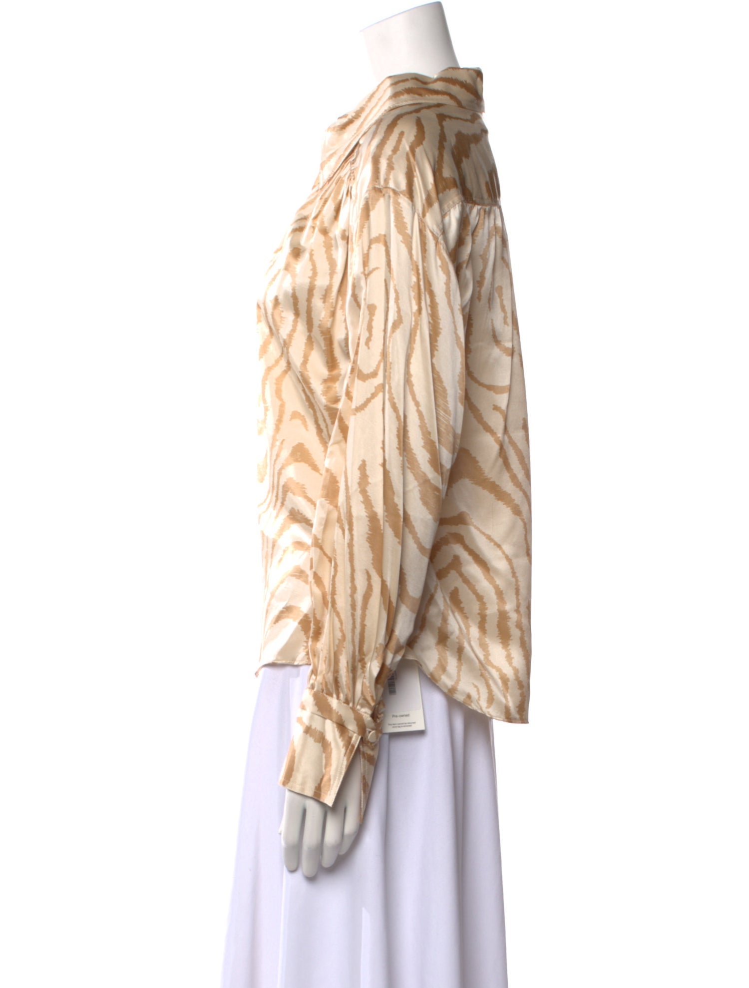 Jonathan Simkhai Animal Print Long Sleeve Blouse w/ Tags