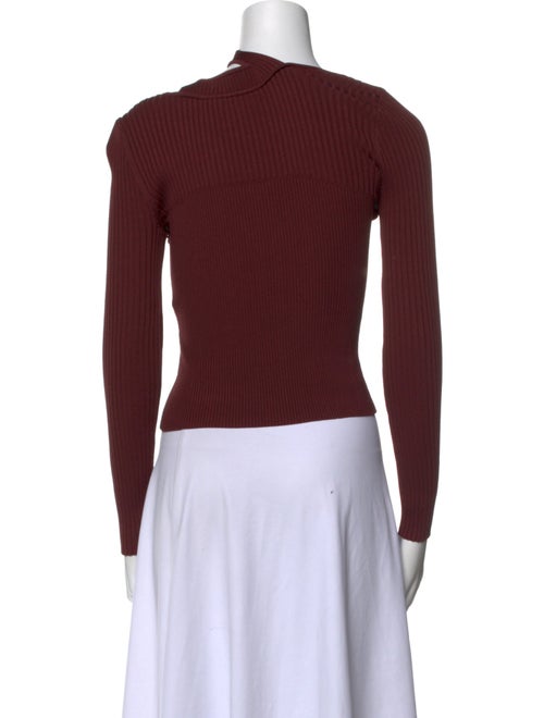 Jonathan Simkhai One-Shoulder Long Sleeve Crop Top