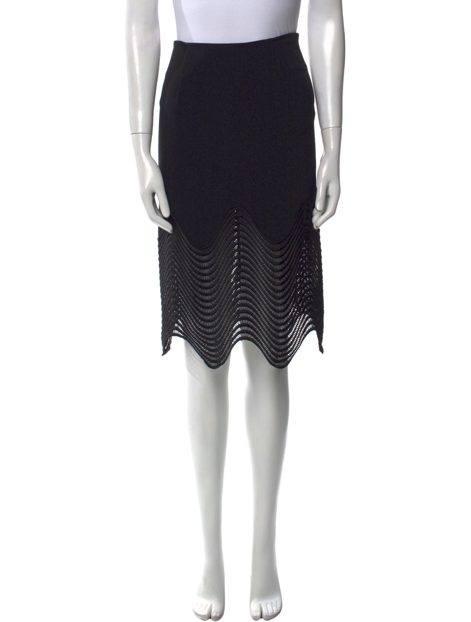 Jonathan Simkhai Scalloped Accent Knee-Length Skirt