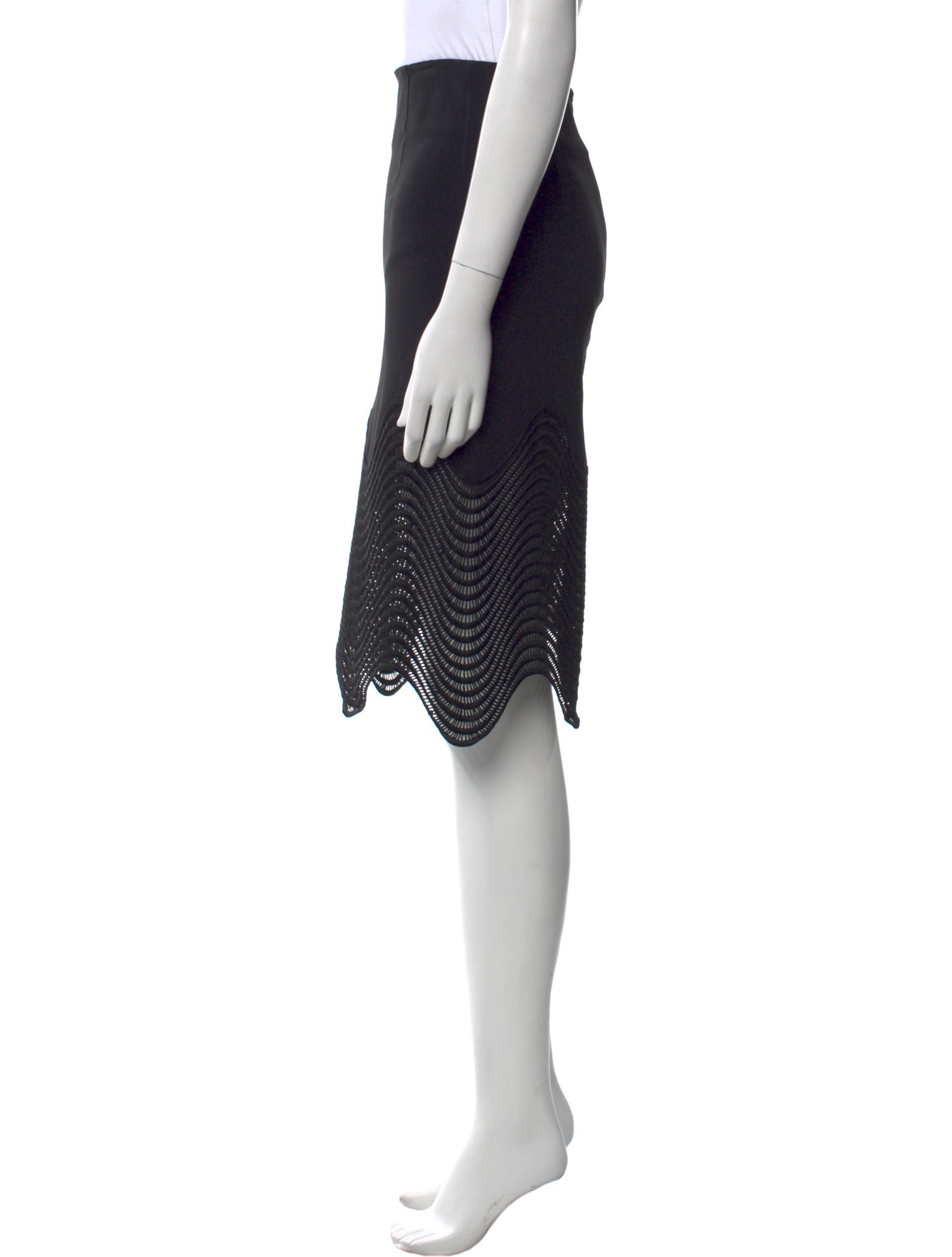 Jonathan Simkhai Scalloped Accent Knee-Length Skirt