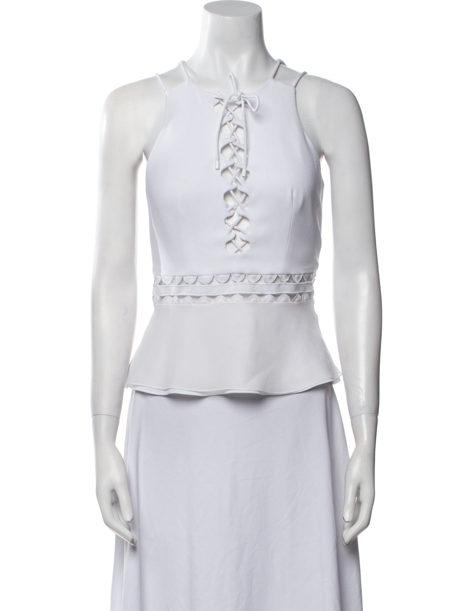 Jonathan Simkhai V-Neck Sleeveless Crop Top