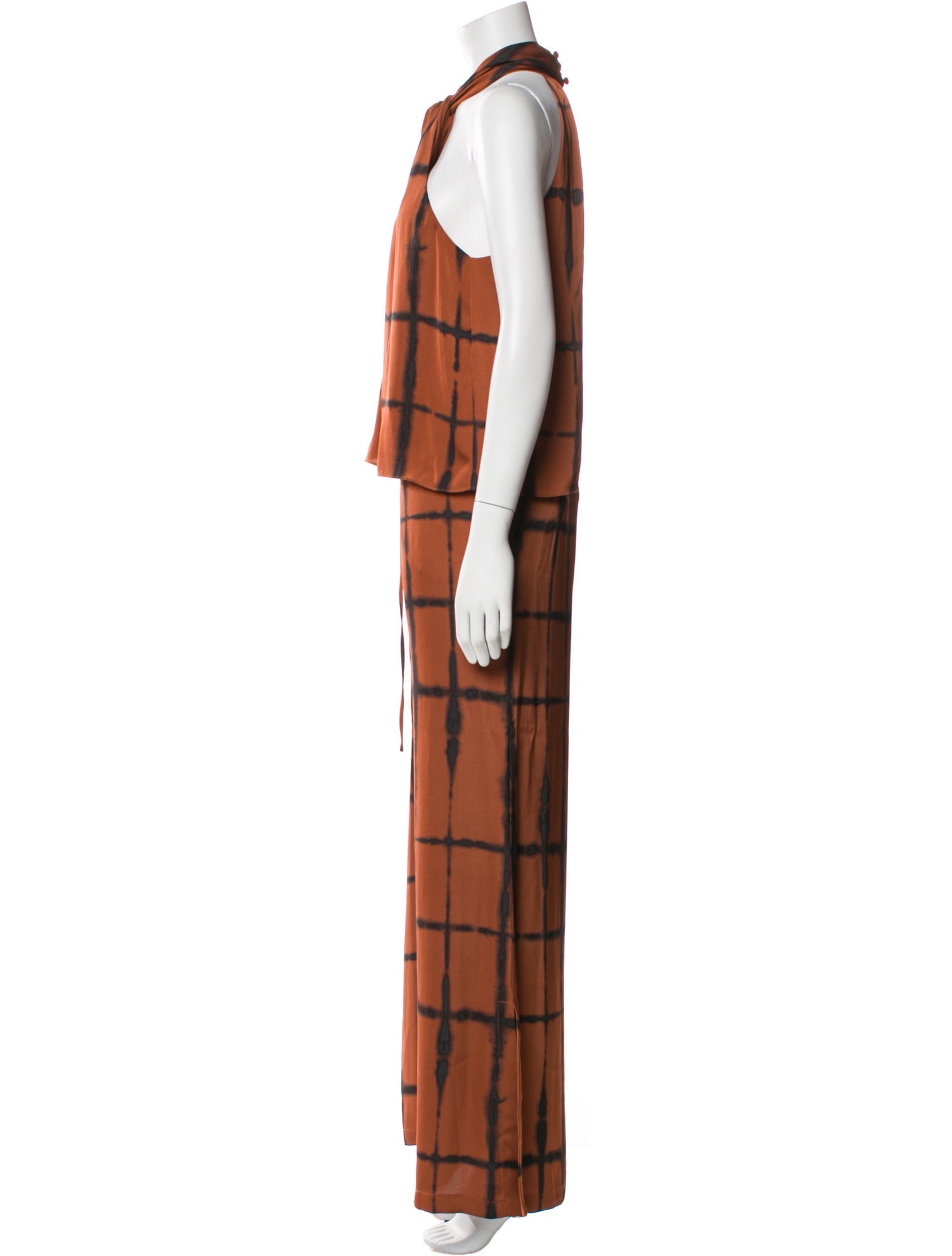 Jonathan Simkhai Plaid Print Pant Set