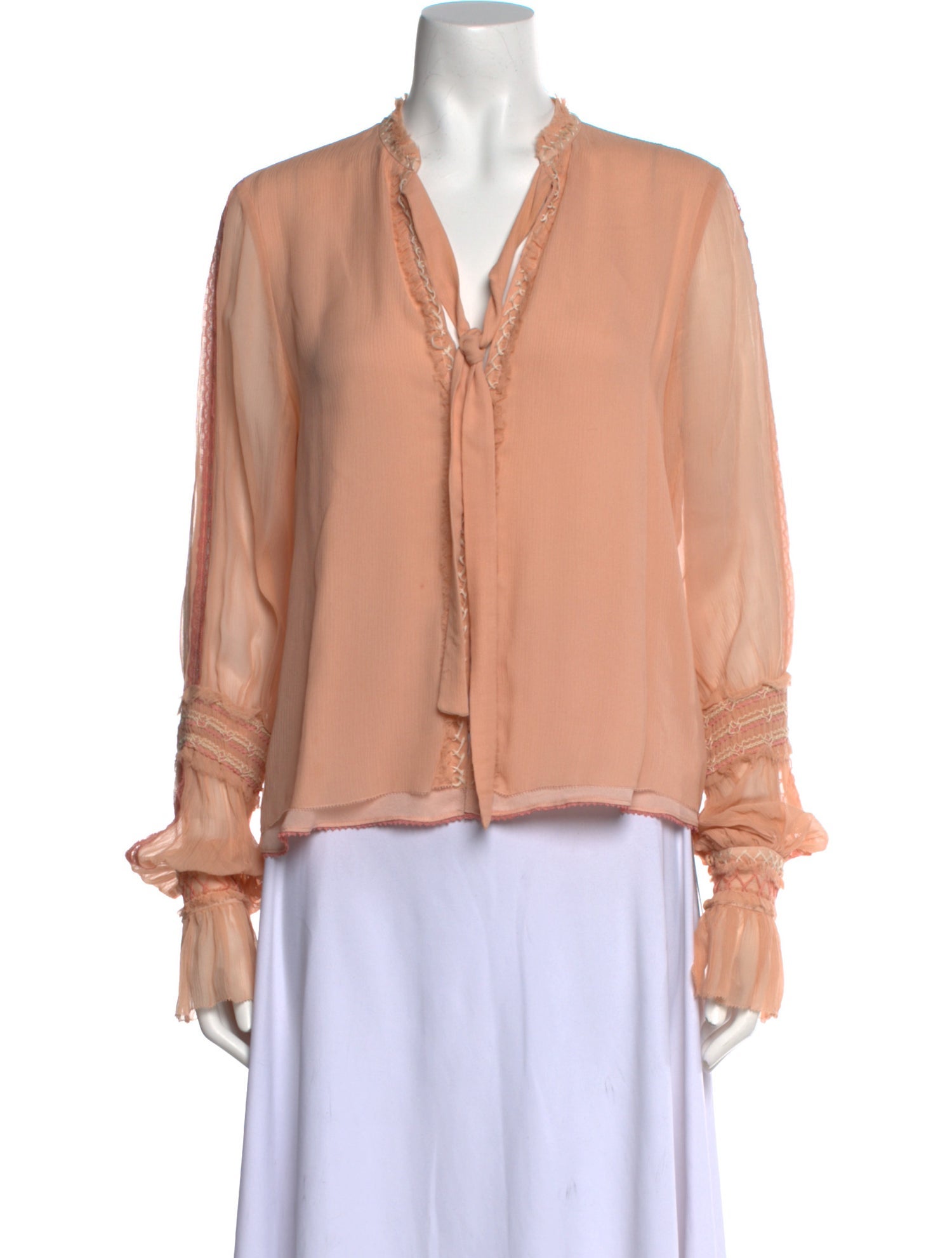 Jonathan Simkhai Silk V-Neck Blouse
