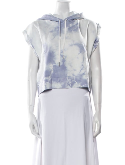 Jonathan Simkhai Tie-Dye Print Crew Neck Crop Top