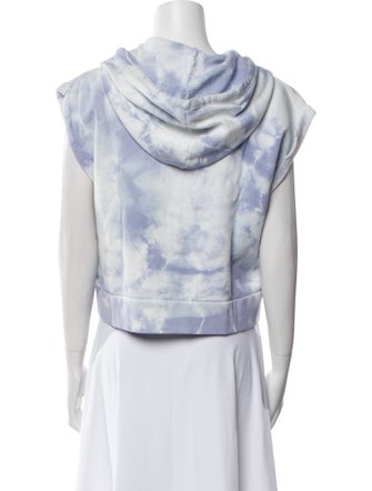 Jonathan Simkhai Tie-Dye Print Crew Neck Crop Top