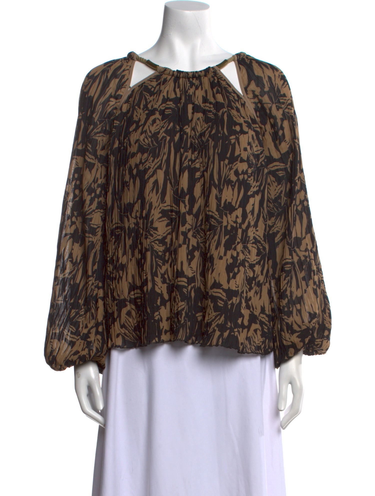 Jonathan Simkhai Printed Scoop Neck Blouse