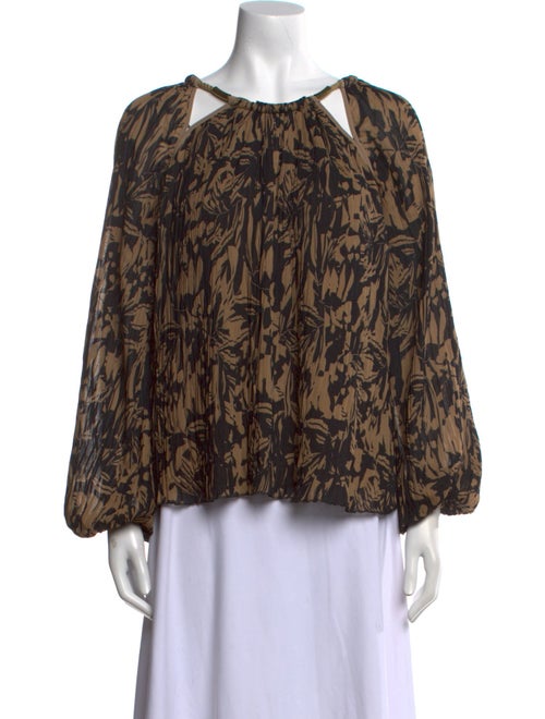 Jonathan Simkhai Printed Scoop Neck Blouse