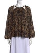 Jonathan Simkhai Printed Scoop Neck Blouse