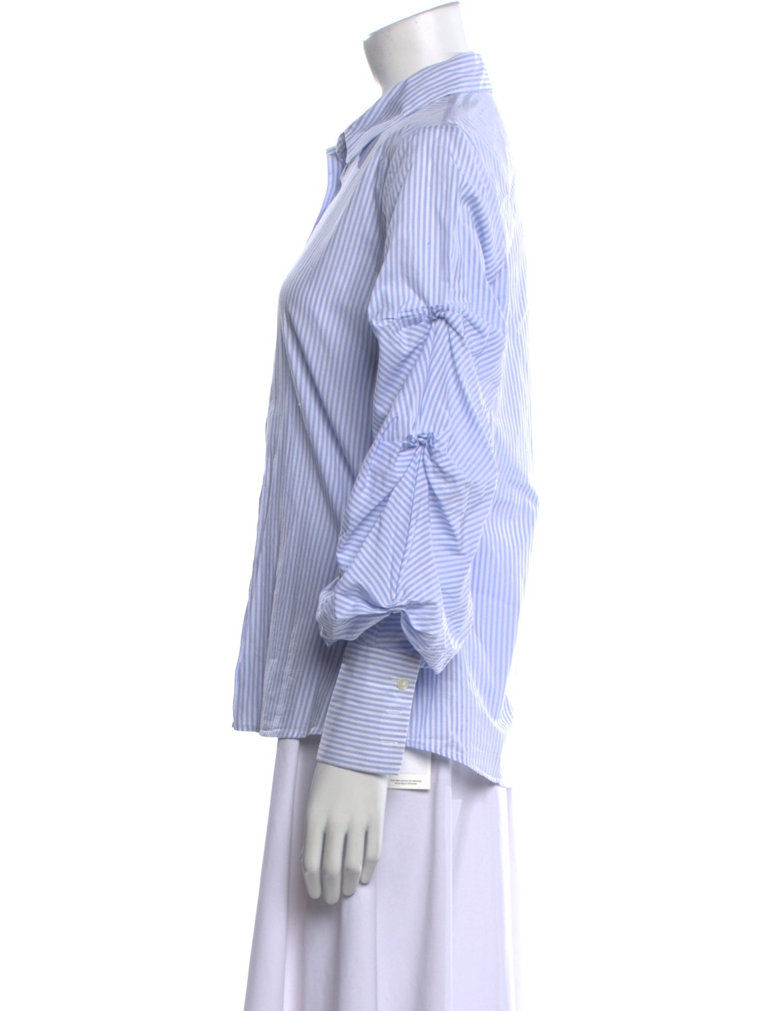 Jonathan Simkhai Striped Long Sleeve Button-Up Top