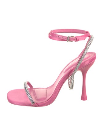 Jonathan Simkhai Leather Crystal Embellishments Sandals