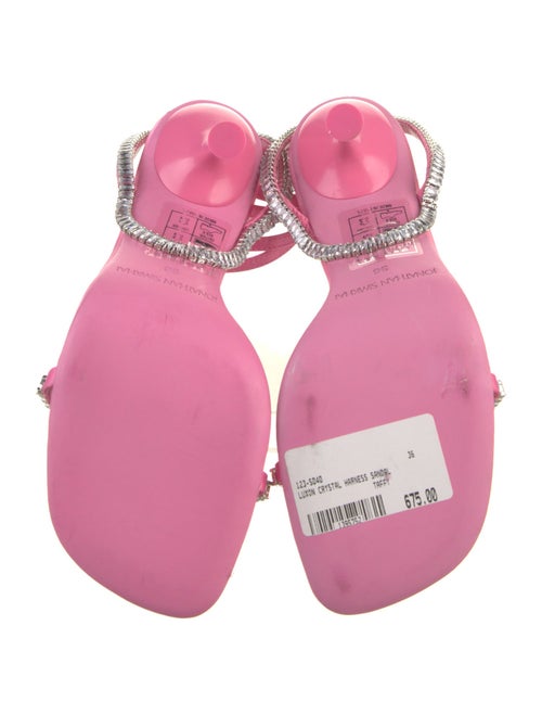 Jonathan Simkhai Leather Crystal Embellishments Sandals
