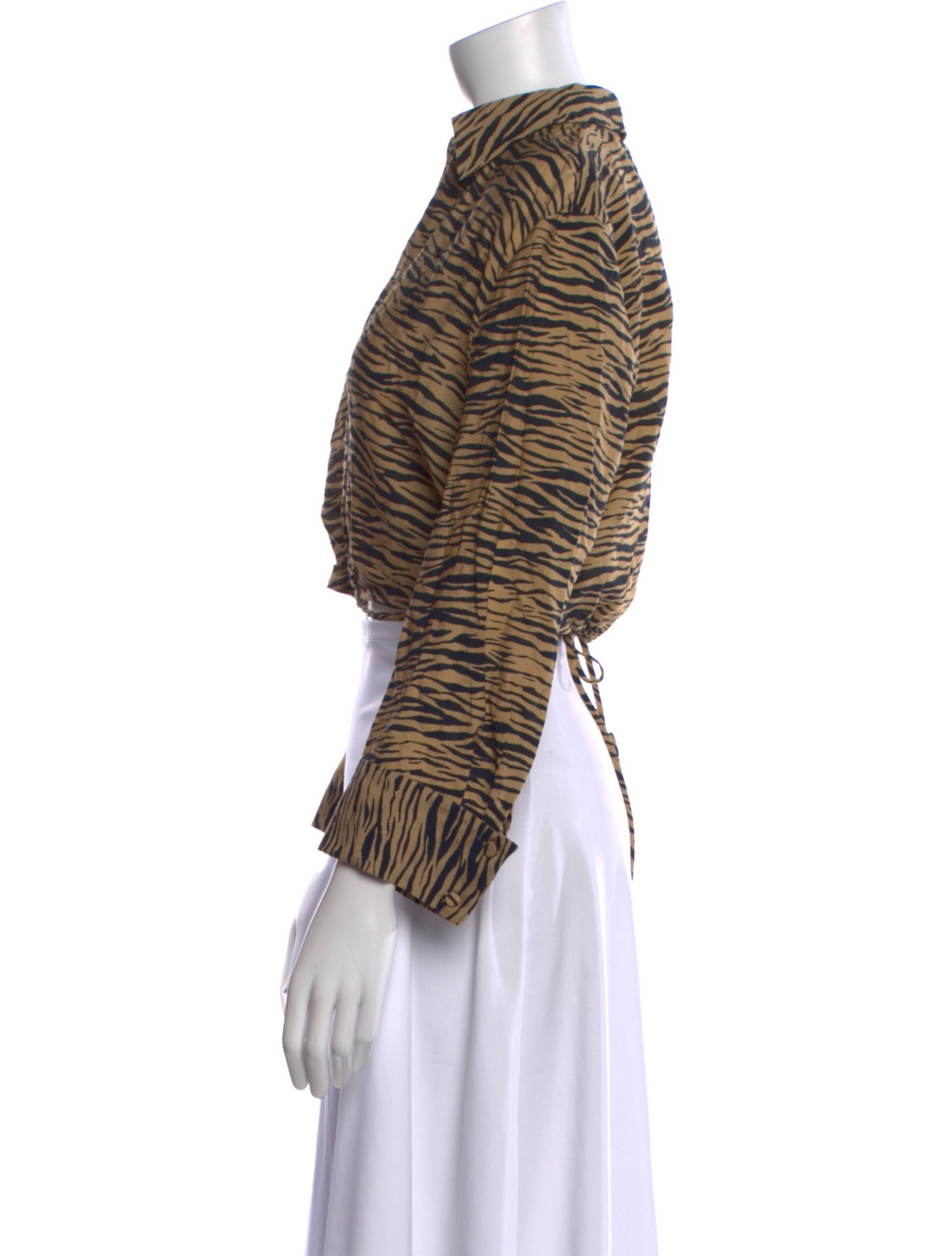 Jonathan Simkhai Animal Print V-Neck Crop Top w/ Tags