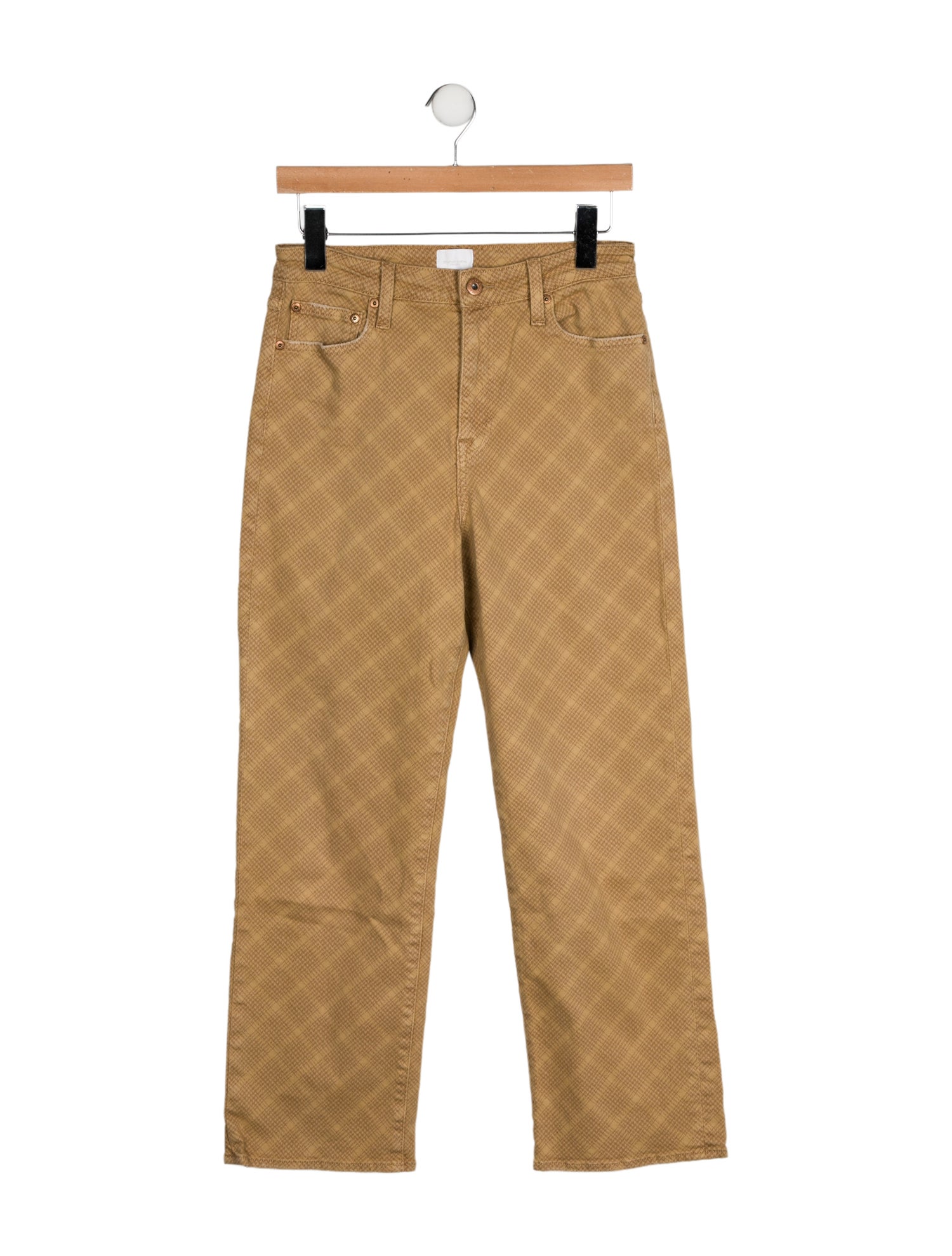 Jonathan Simkhai Plaid Print Straight Leg Pants