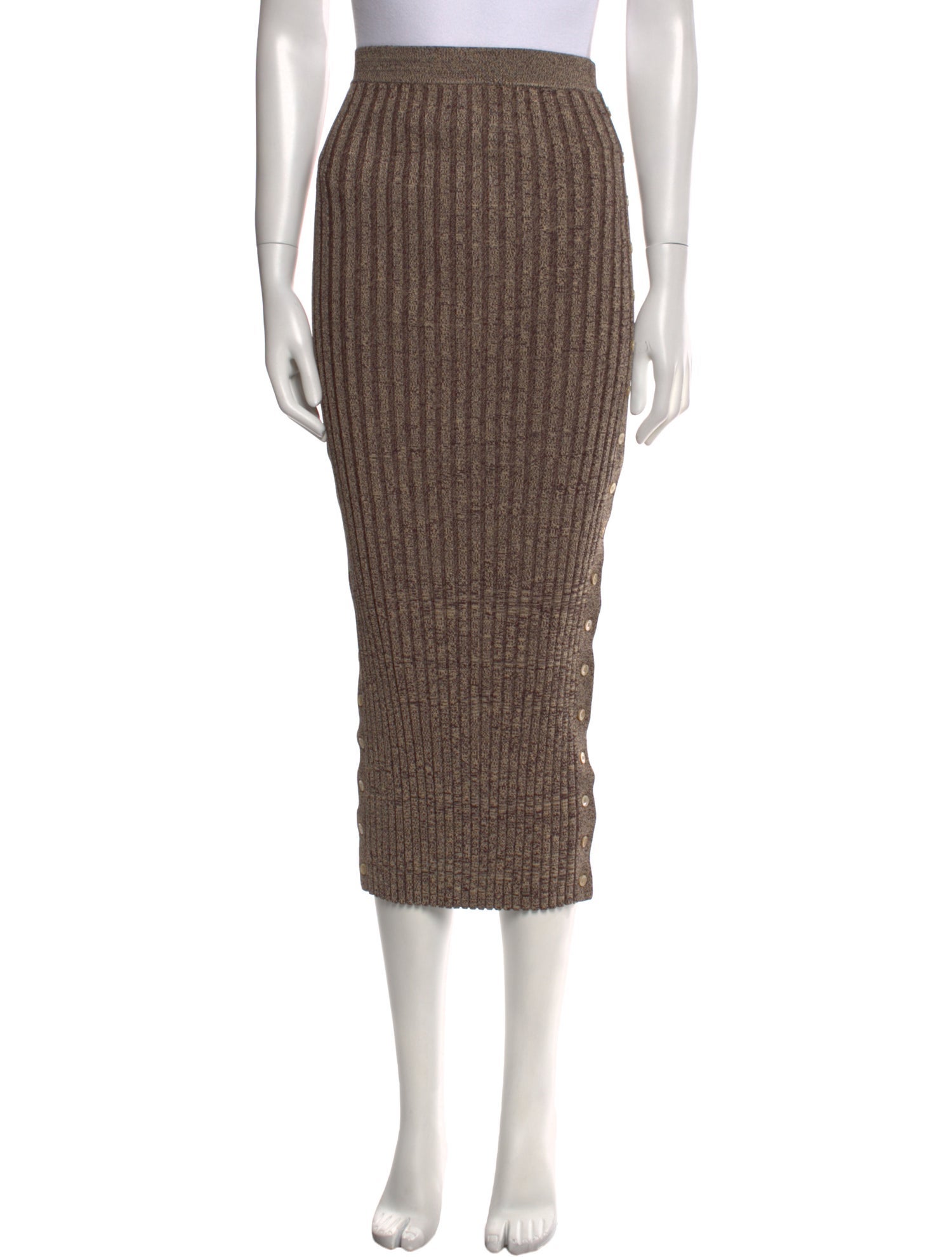 Jonathan Simkhai Striped Midi Length Skirt