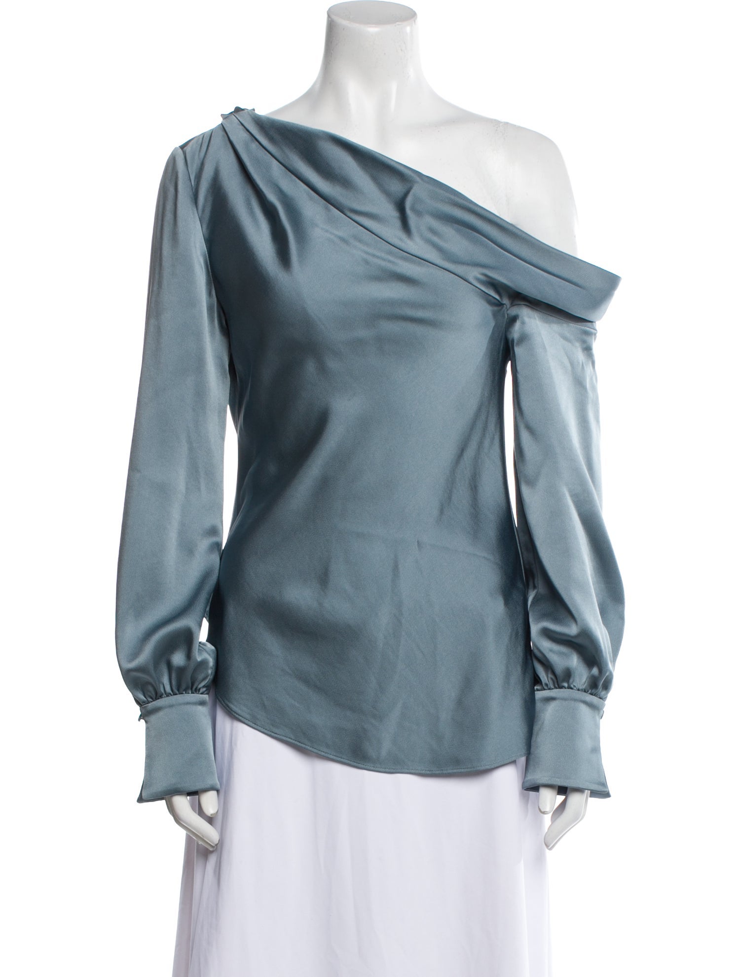 Jonathan Simkhai Silk One-Shoulder Blouse