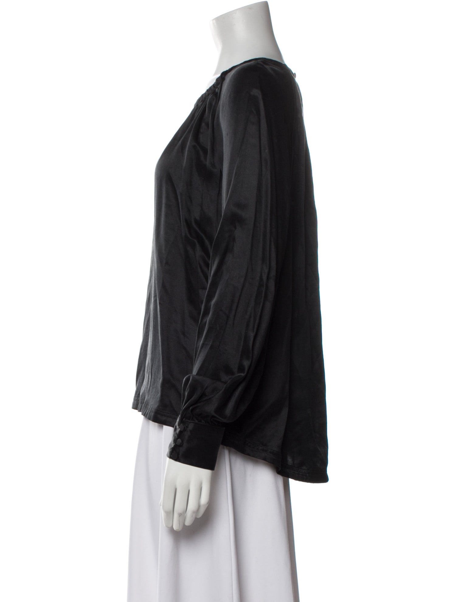 Jonathan Simkhai V-Neck Long Sleeve Blouse