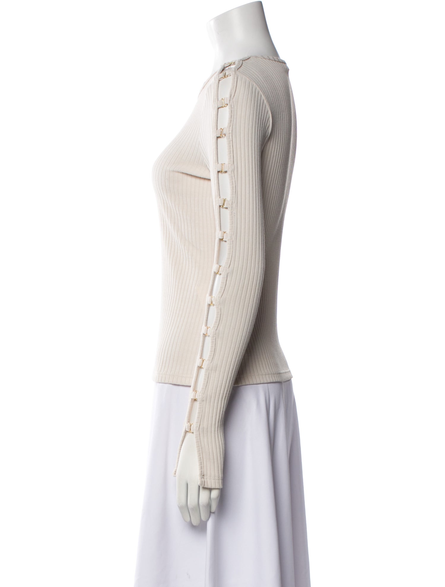 Jonathan Simkhai Crew Neck Long Sleeve Top