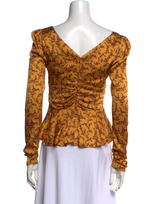 Jonathan Simkhai Silk Floral Print Blouse