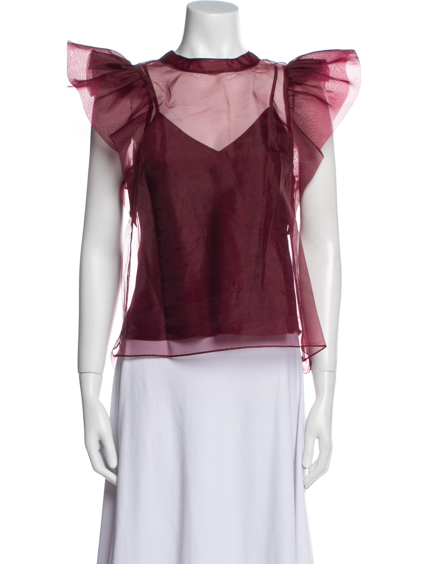 Jonathan Simkhai Bateau Neckline Short Sleeve Blouse