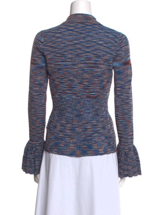 Jonathan Simkhai Printed Long Sleeve Button-Up Top