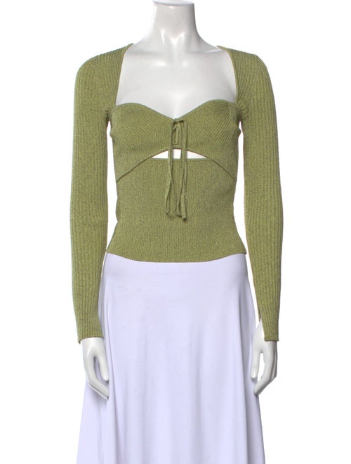 Jonathan Simkhai V-Neck Long Sleeve Bodysuit