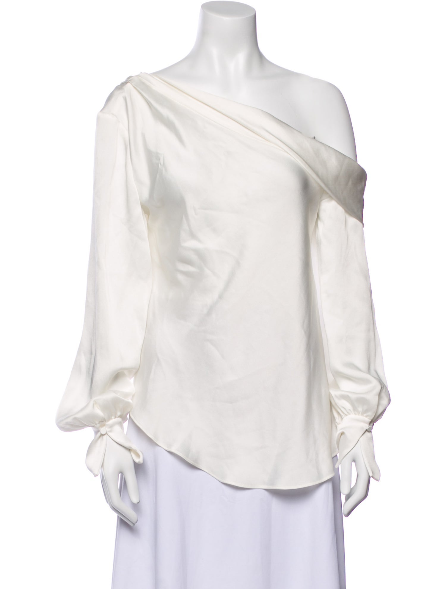 Jonathan Simkhai One-Shoulder Long Sleeve Blouse