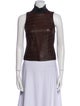 Jonathan Simkhai Leather Turtleneck Crop Top