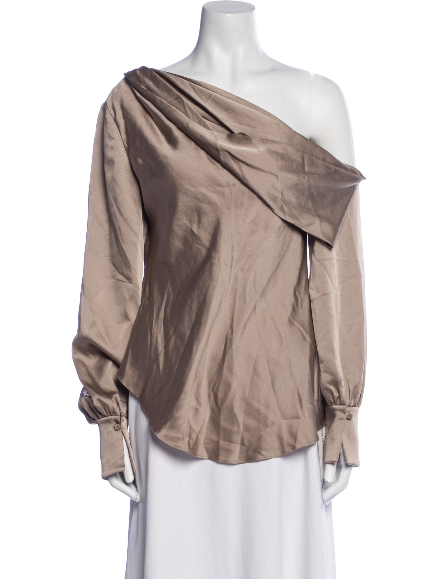 Jonathan Simkhai One-Shoulder Long Sleeve Blouse