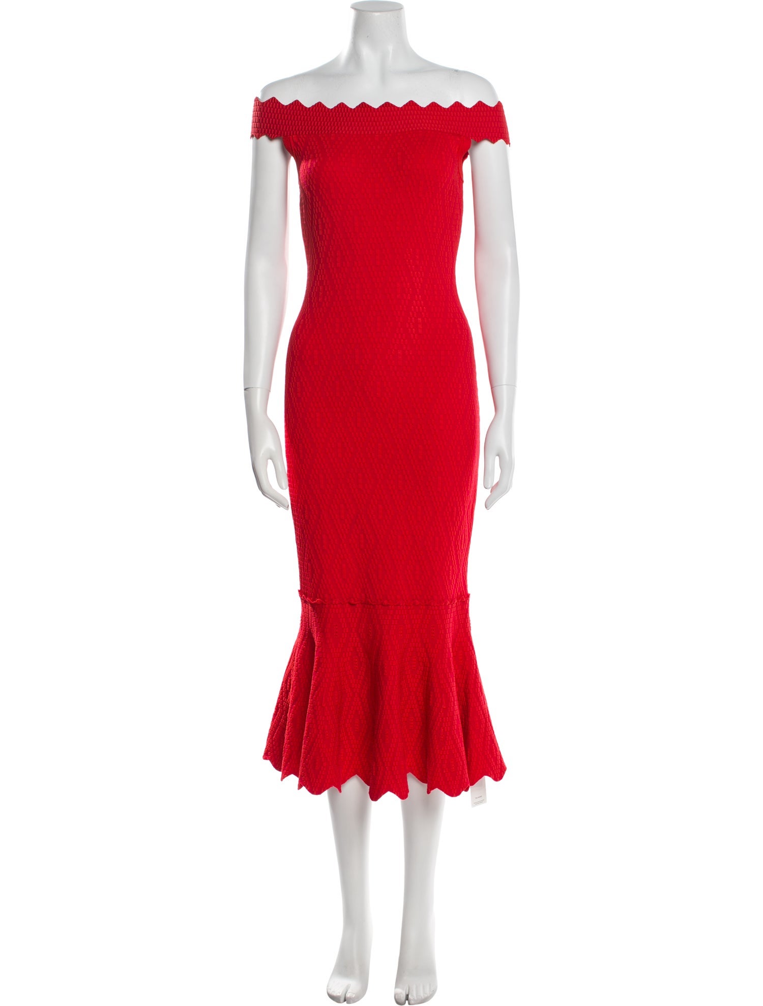 Jonathan Simkhai Off-The-Shoulder Midi Length Dress